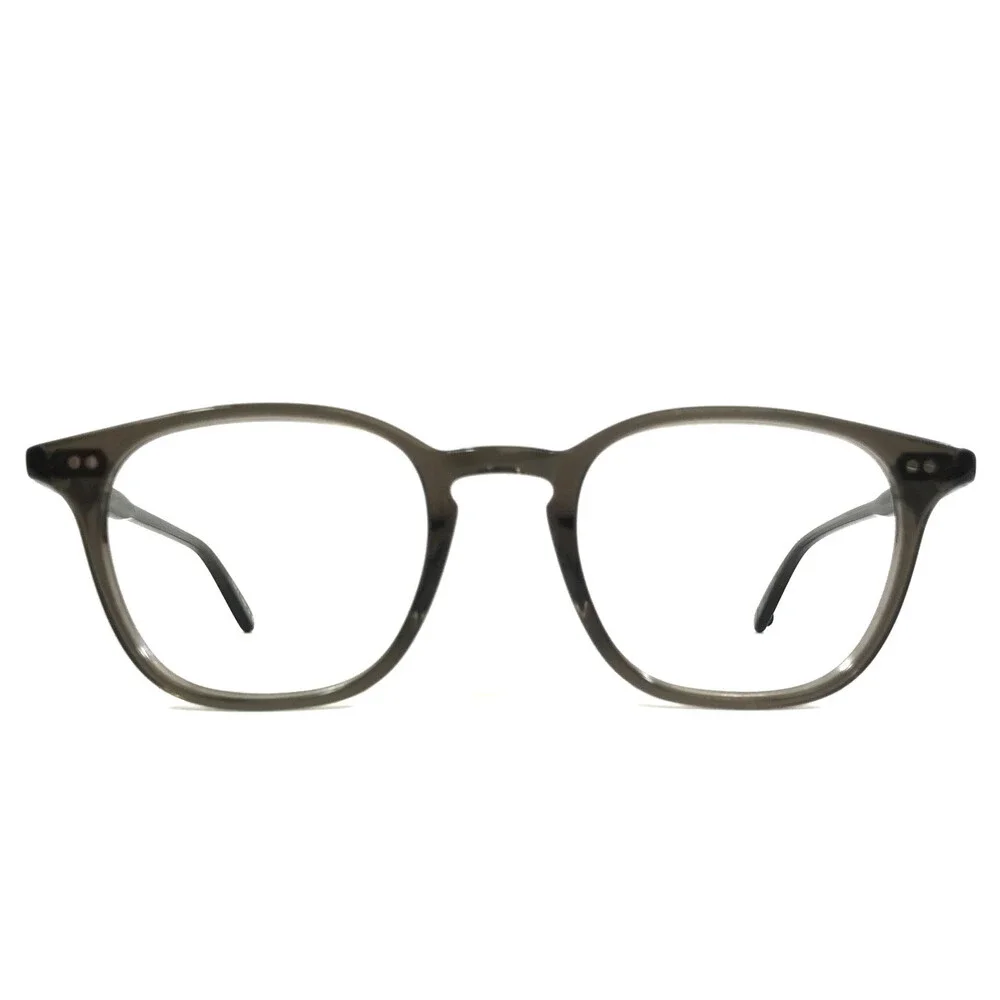Garrett Leight Eyeglasses Frames CLARK BLGL Black Glass Clear Gray 45-22-142
